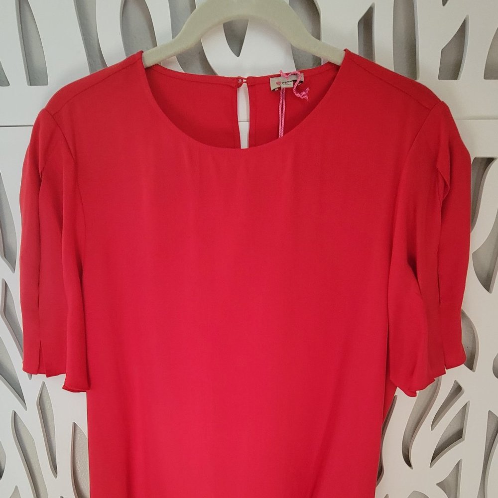 Cremieux Short Sleeve Dress Shirt Red Size L